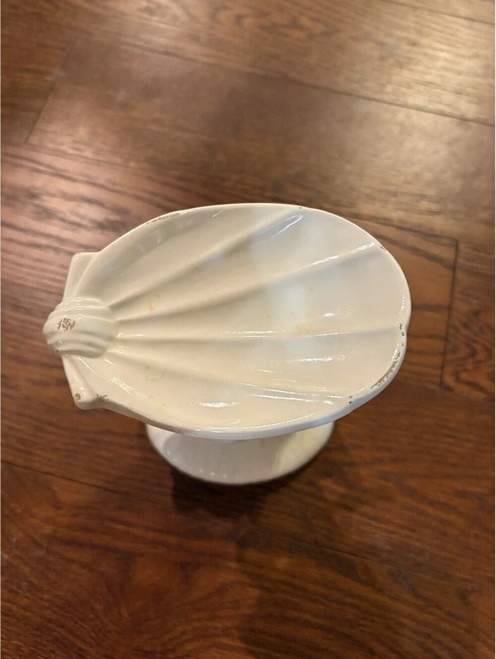 Vintage 1960s White Cherub Riding Dolphin Fish Holland Mold Kitschy Soap Dish